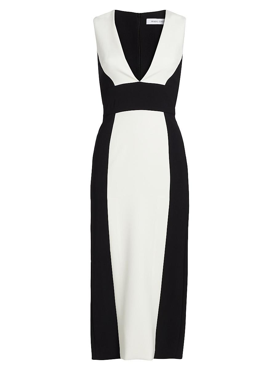 Womens Colorblock Sleeveless Sheath Midi-Dress Product Image