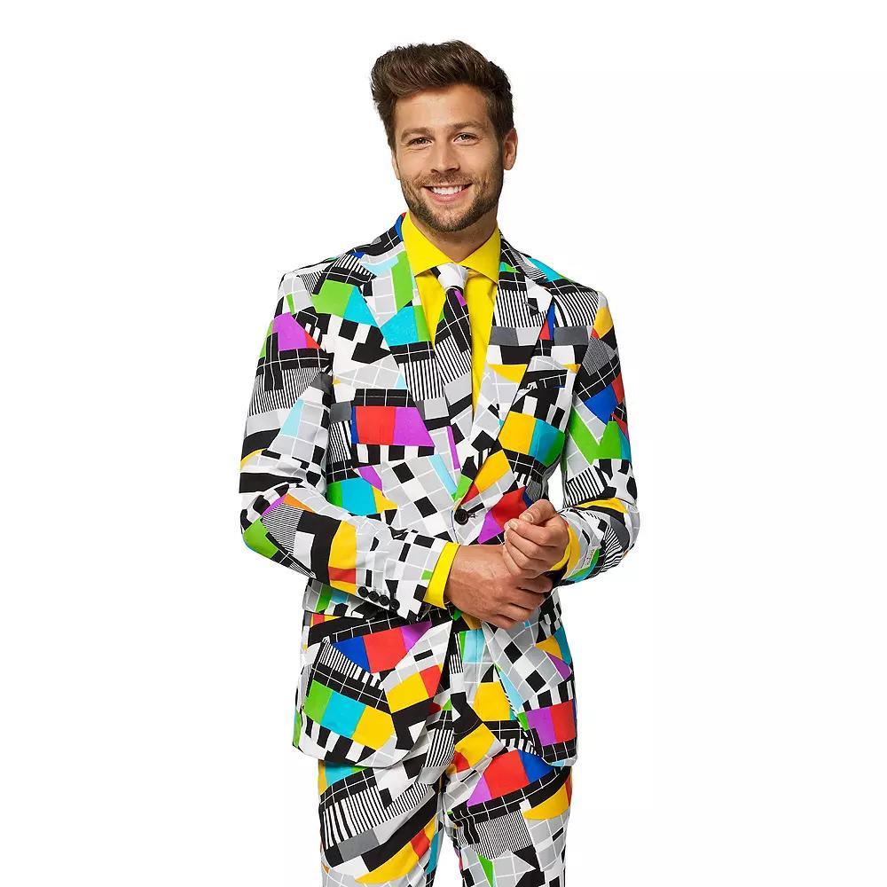 Men's OppoSuits Slim-Fit Novelty Pattern Suit & Tie Set,  Product Image