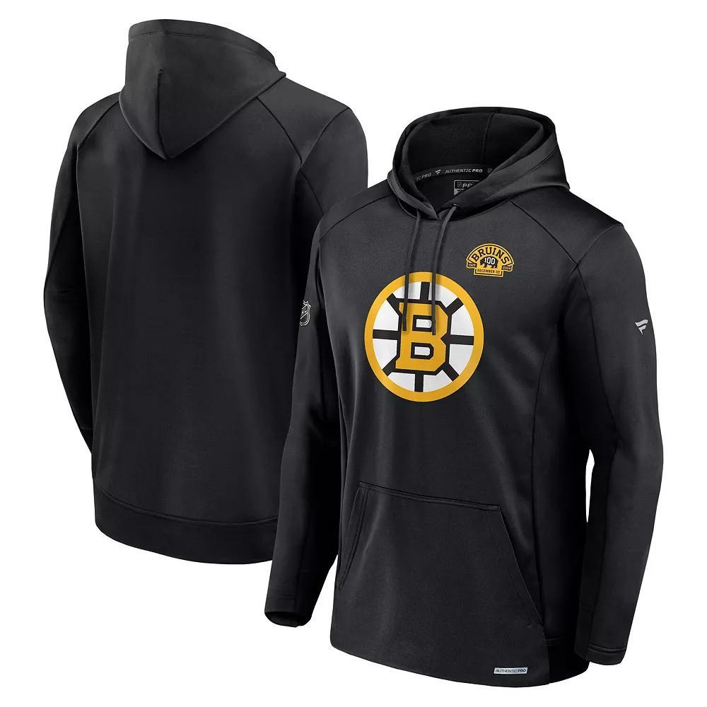 Men's Fanatics Black Boston Bruins Big & Tall Authentic Pro Pullover Hoodie, Size: 4XB Product Image