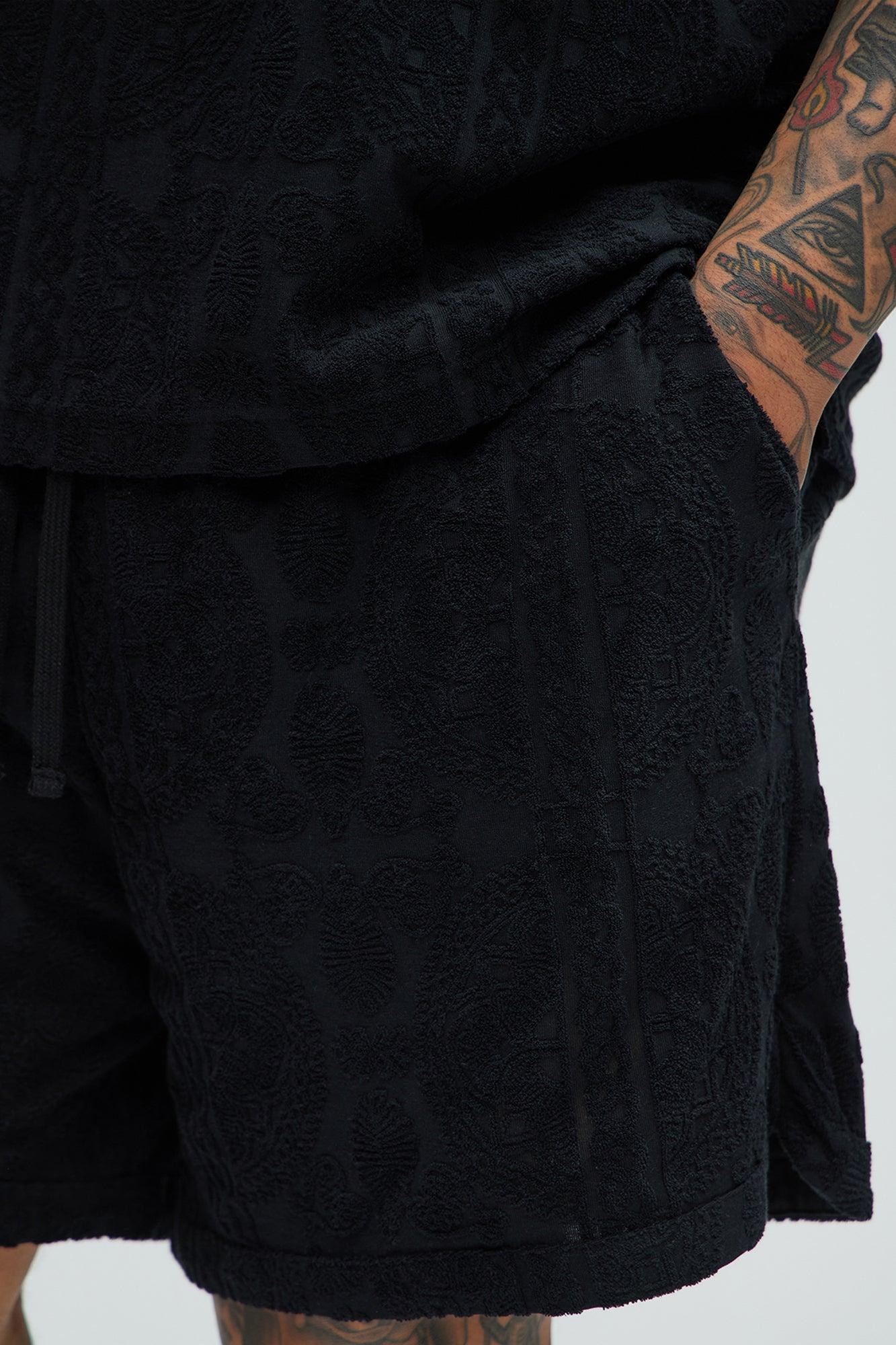 Link Textured Shorts - Black Product Image