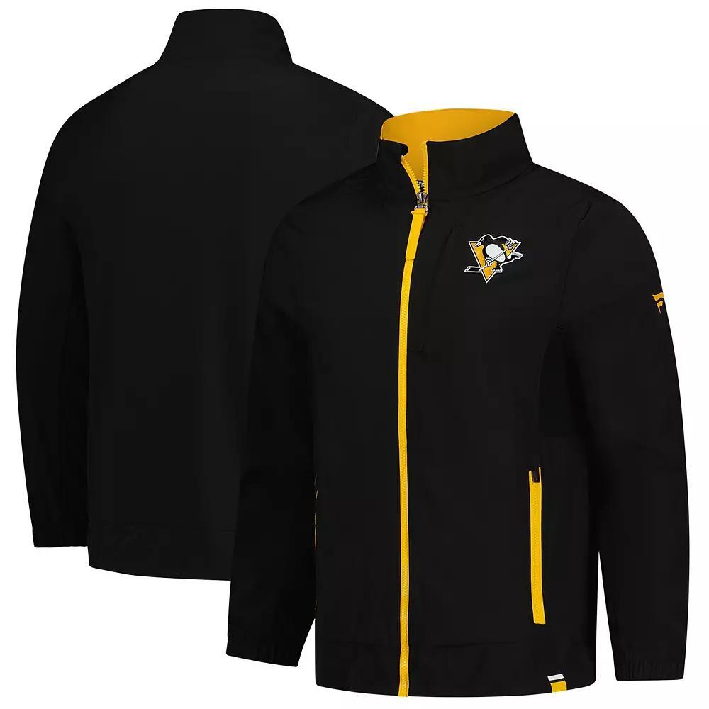 Men's Fanatics Black Pittsburgh Penguins Authentic Pro Rink Coaches Full-Zip Jacket,  Product Image