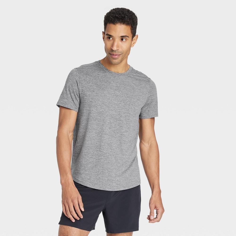 Mens Short Sleeve Soft Stretch T-Shirt - All In Motion Heathered M Product Image