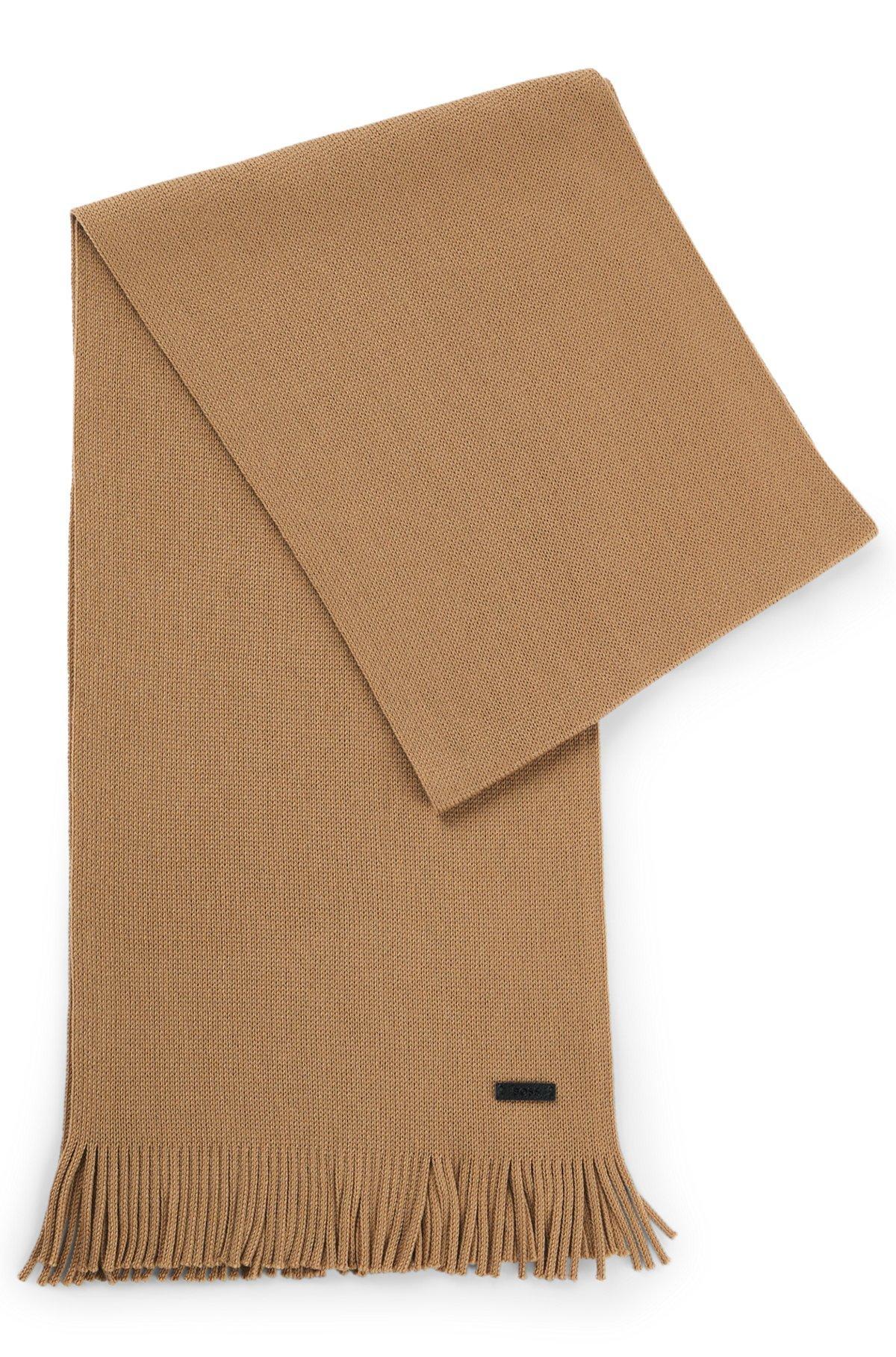 Raschel-knit scarf in virgin wool Product Image