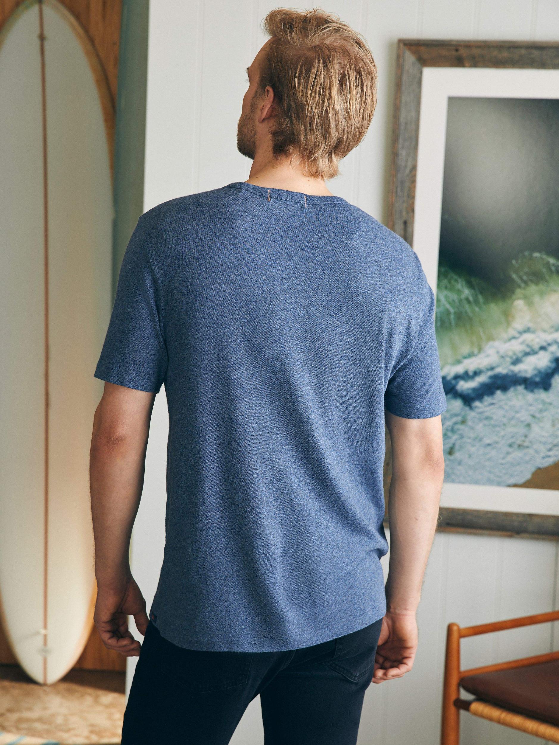 Short-Sleeve Vintage Chambray Tee - Glacial Navy Heather Male Product Image
