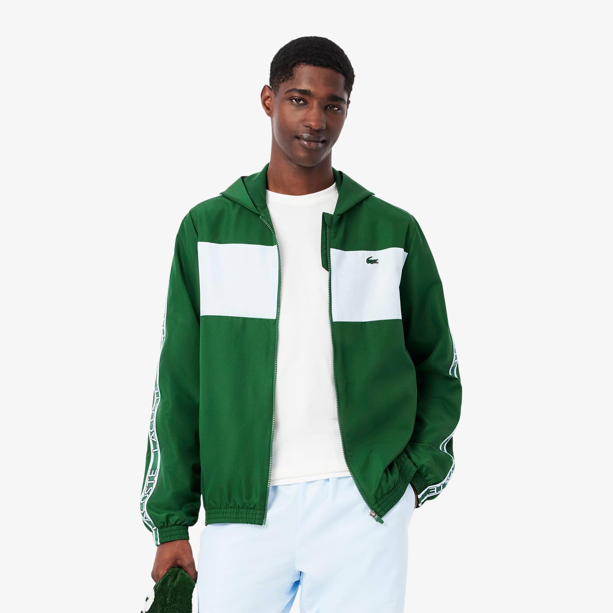 Colour-Block Logo Stripe Tennis Jacket Product Image