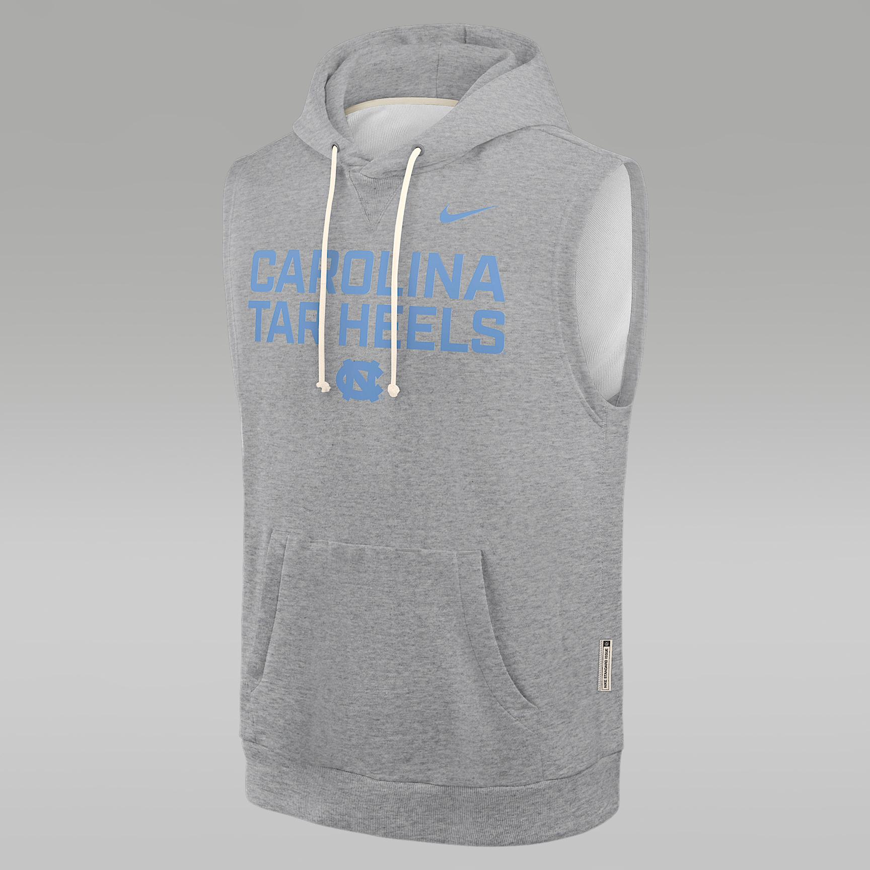 Men's North Carolina Sideline Jordan Brand Dri-FIT College Sleeveless Pullover Hoodie Product Image