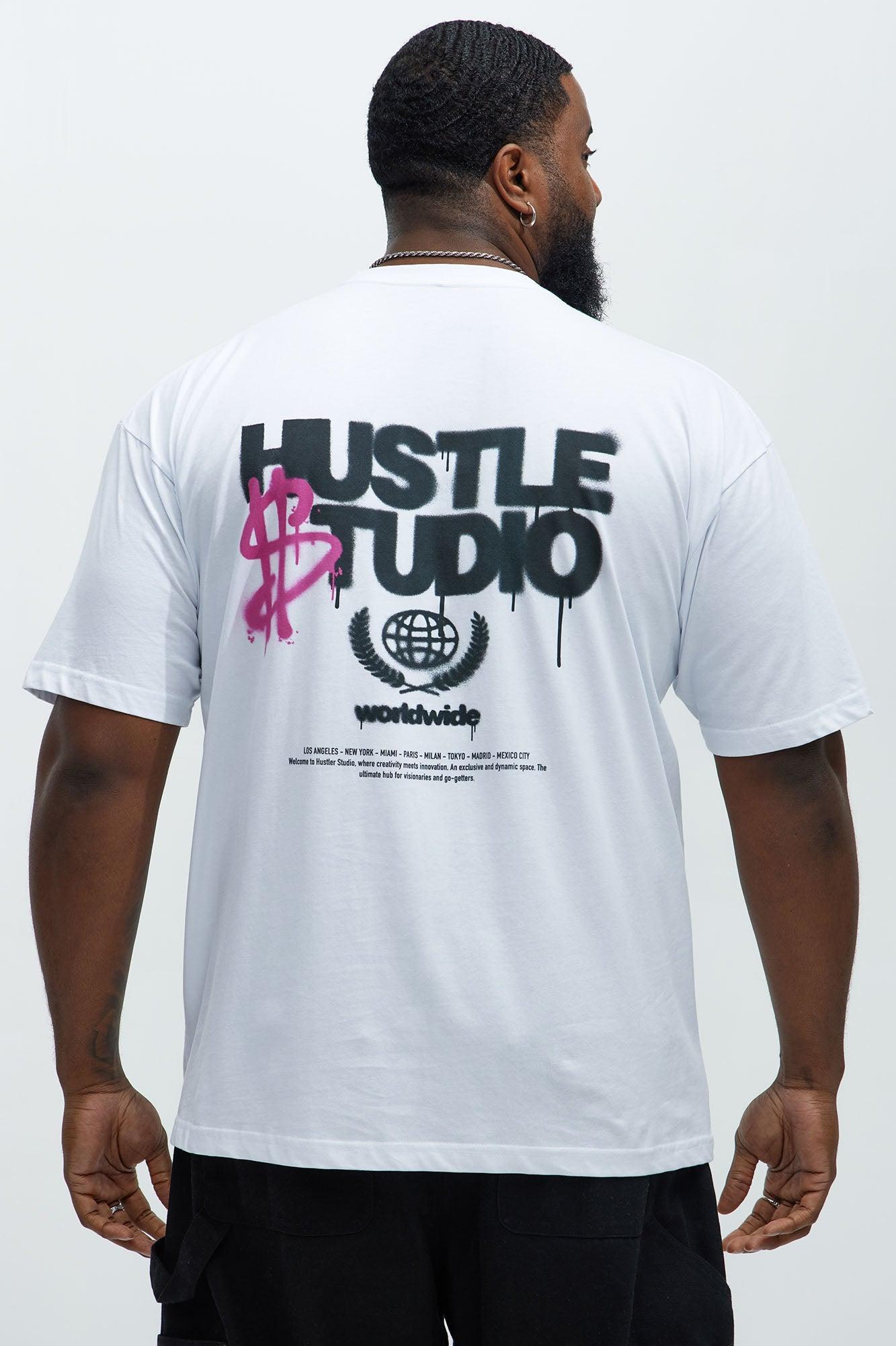 Hustle Studio Worldwide Short Sleeve Tee - White Product Image