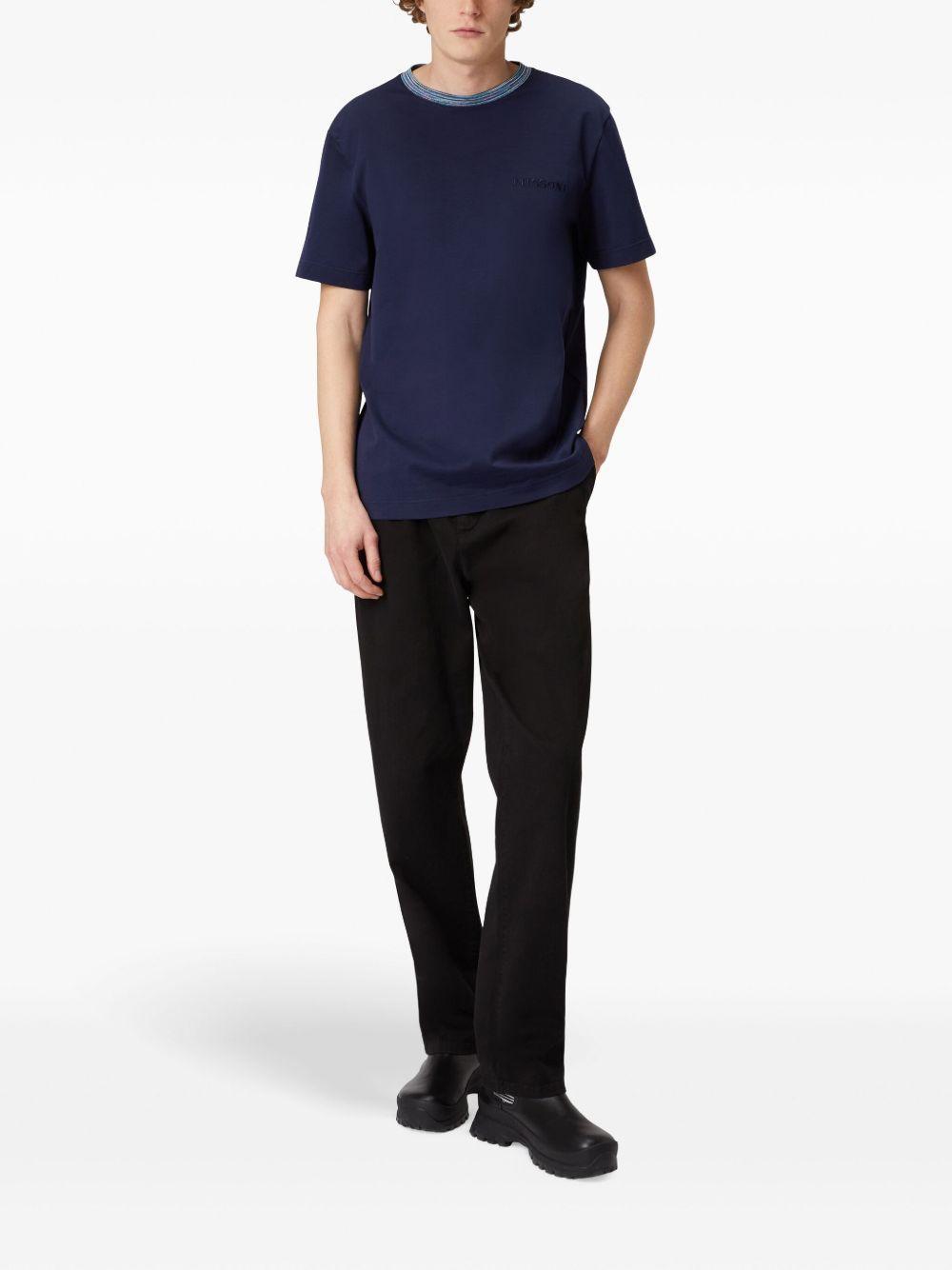 embroidered cotton T-shirt Product Image