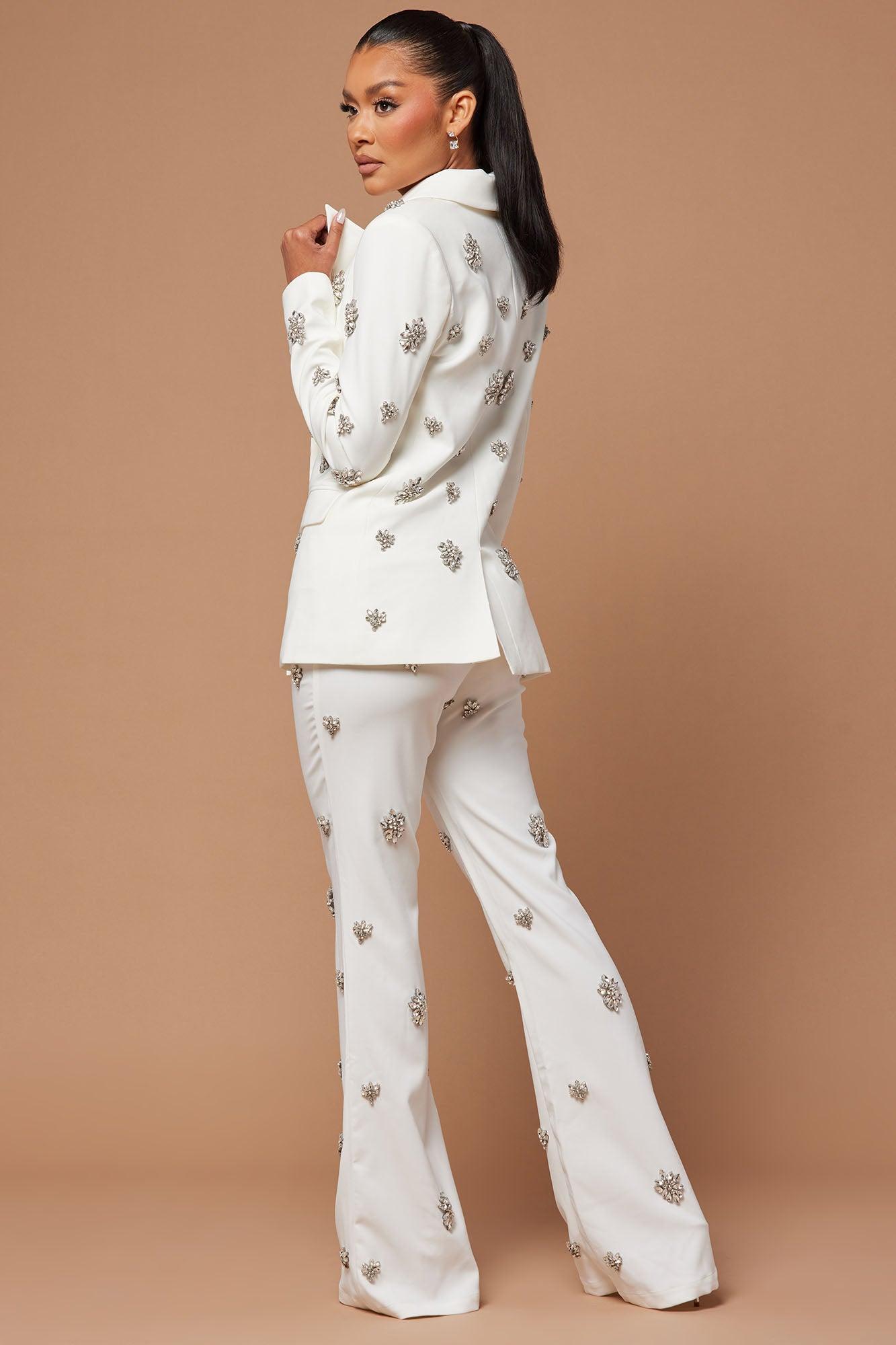 Verona Embellished Jacket - White Product Image