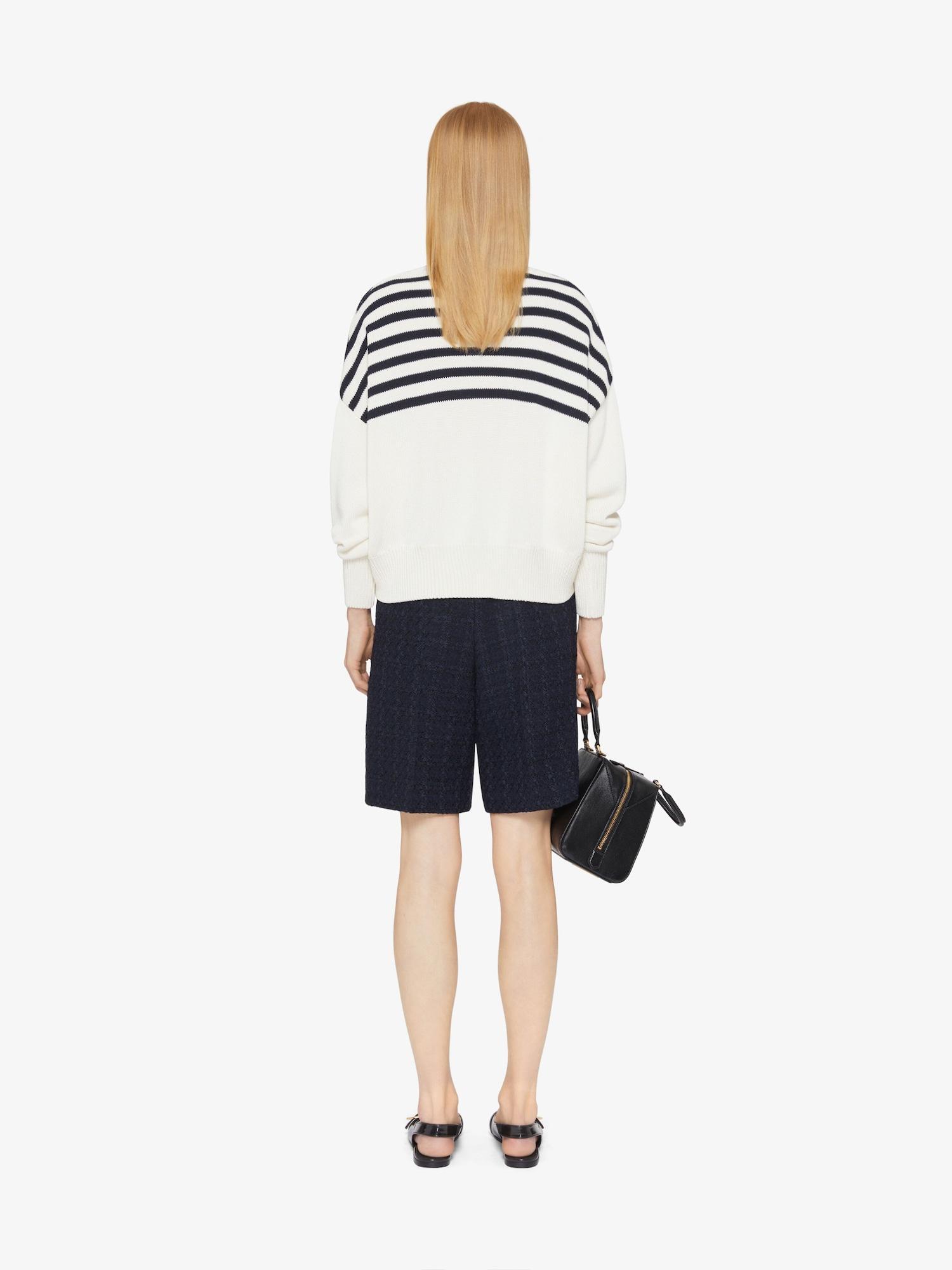 4G striped sweater in wool and cotton Product Image