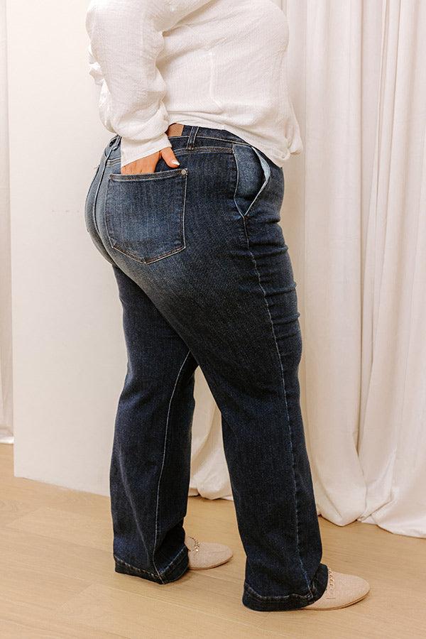 JUDY BLUE Alana High Waist Wide Leg Jean Curves Product Image