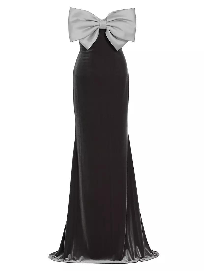 Strapless Bow Floor-Length Gown Product Image