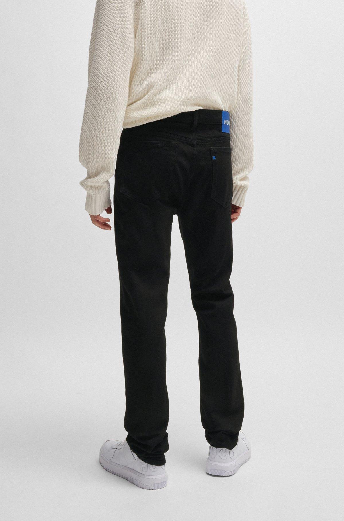 Black slim-fit jeans in stretch denim Product Image
