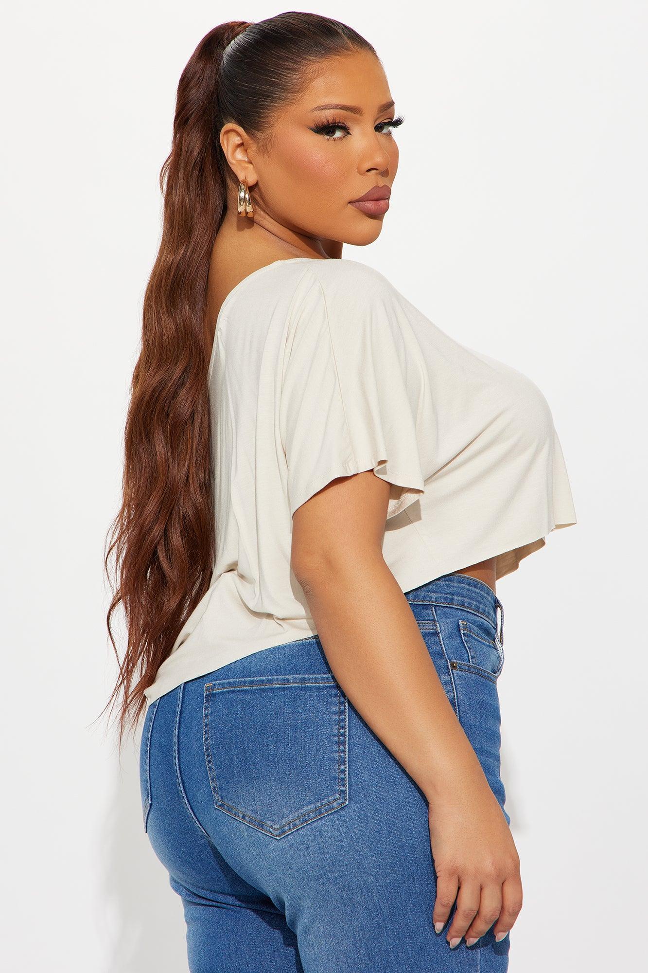 Modal Off Shoulder Cropped Top - Bone Female Product Image