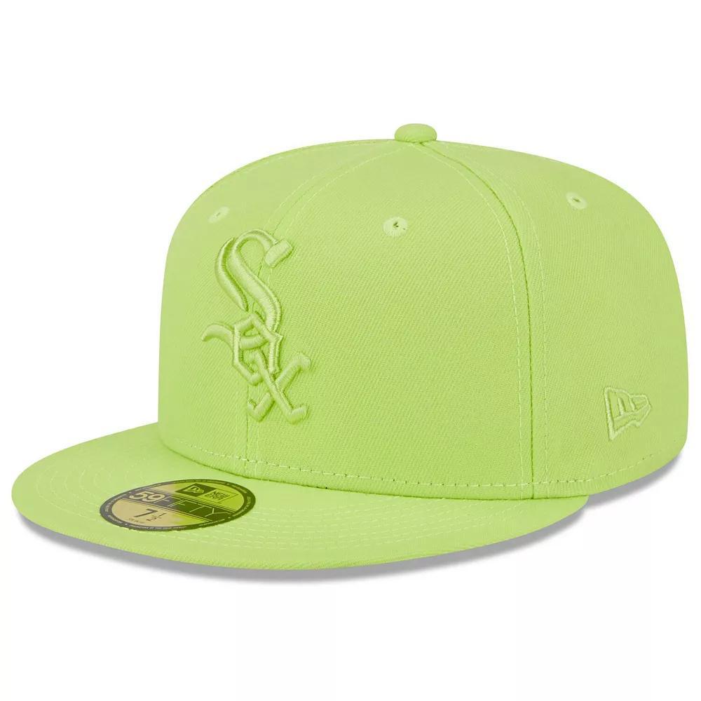 Men's New Era Neon Green Chicago White Sox 2023 Spring Color Basic 59FIFTY Fitted Hat,  Product Image