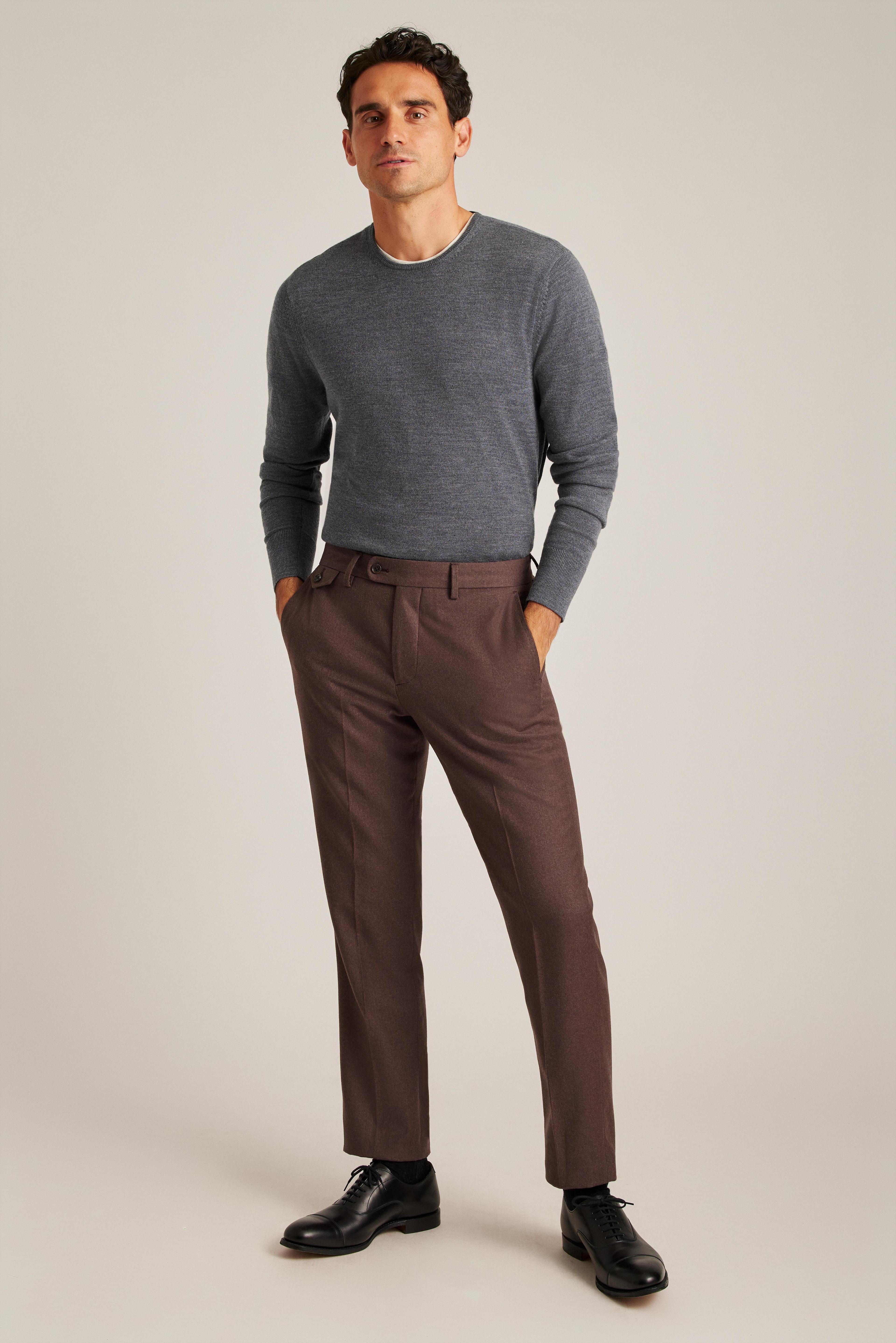 Italian Stretch Brushed Wool Suit Pant Product Image