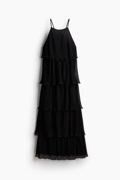 Tiered Plissé Dress Product Image