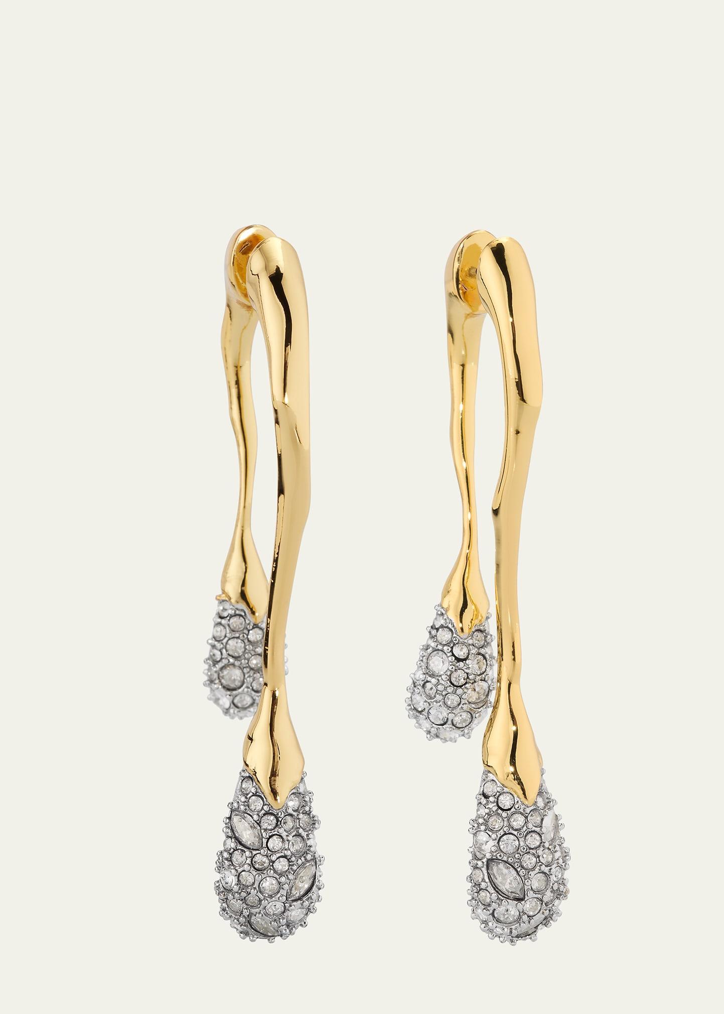 Alexis Bittar Solanales Crystal Front Back Link Earrings Product Image