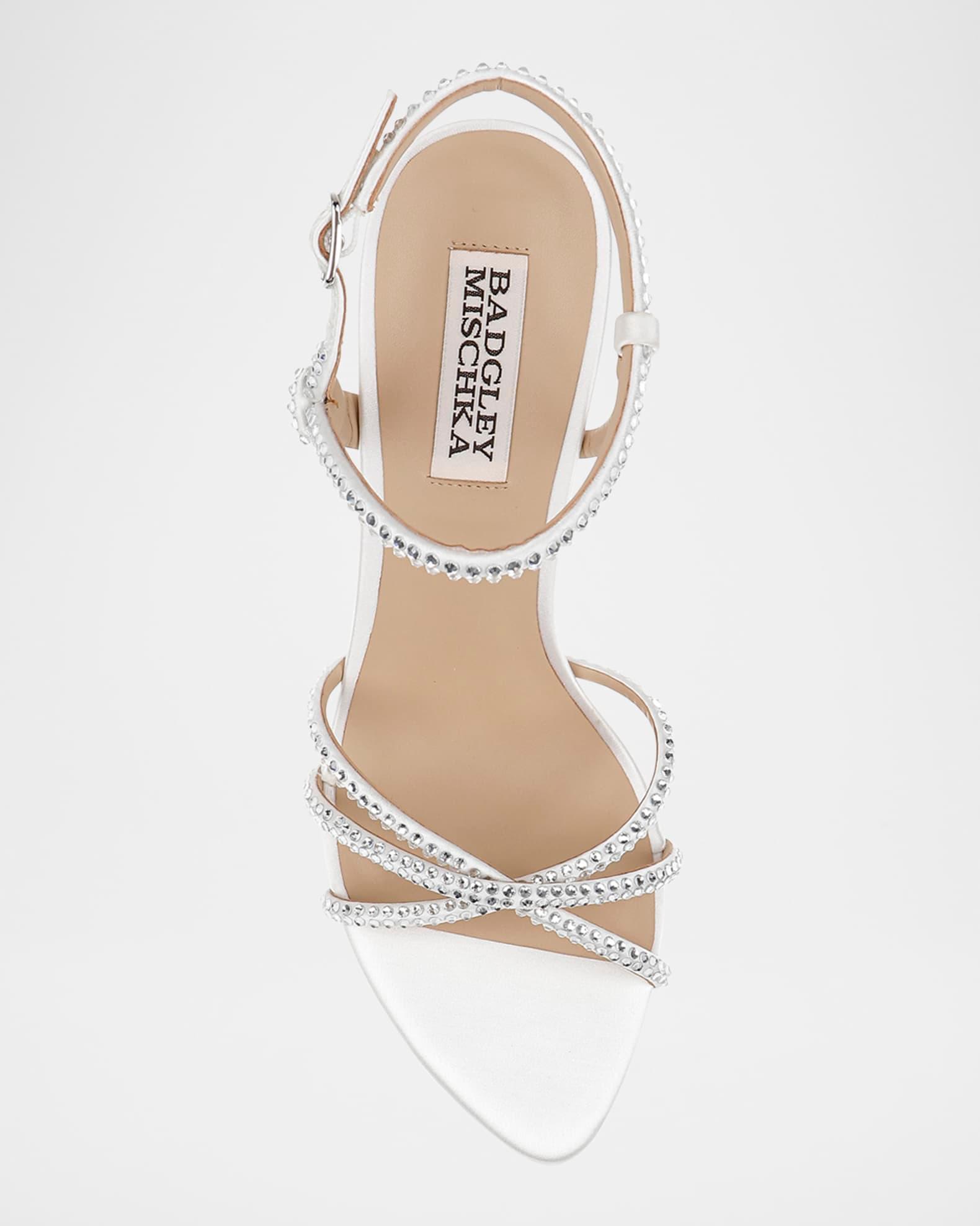 Julietta Silk Crystal Strappy Sandals Product Image