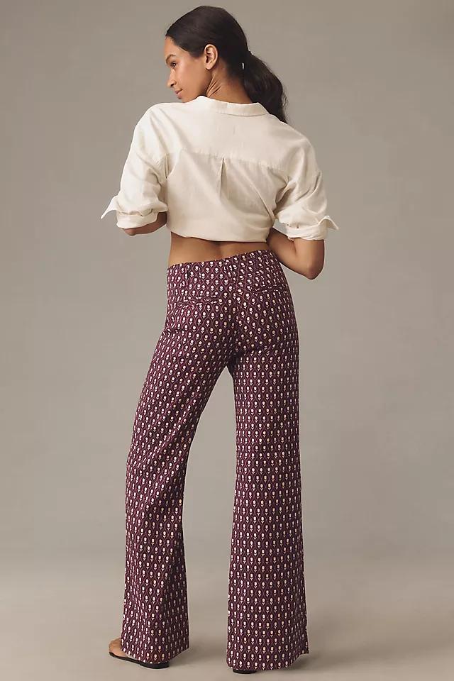 The Naomi Linen Wide-Leg Flare Pants by Maeve Product Image