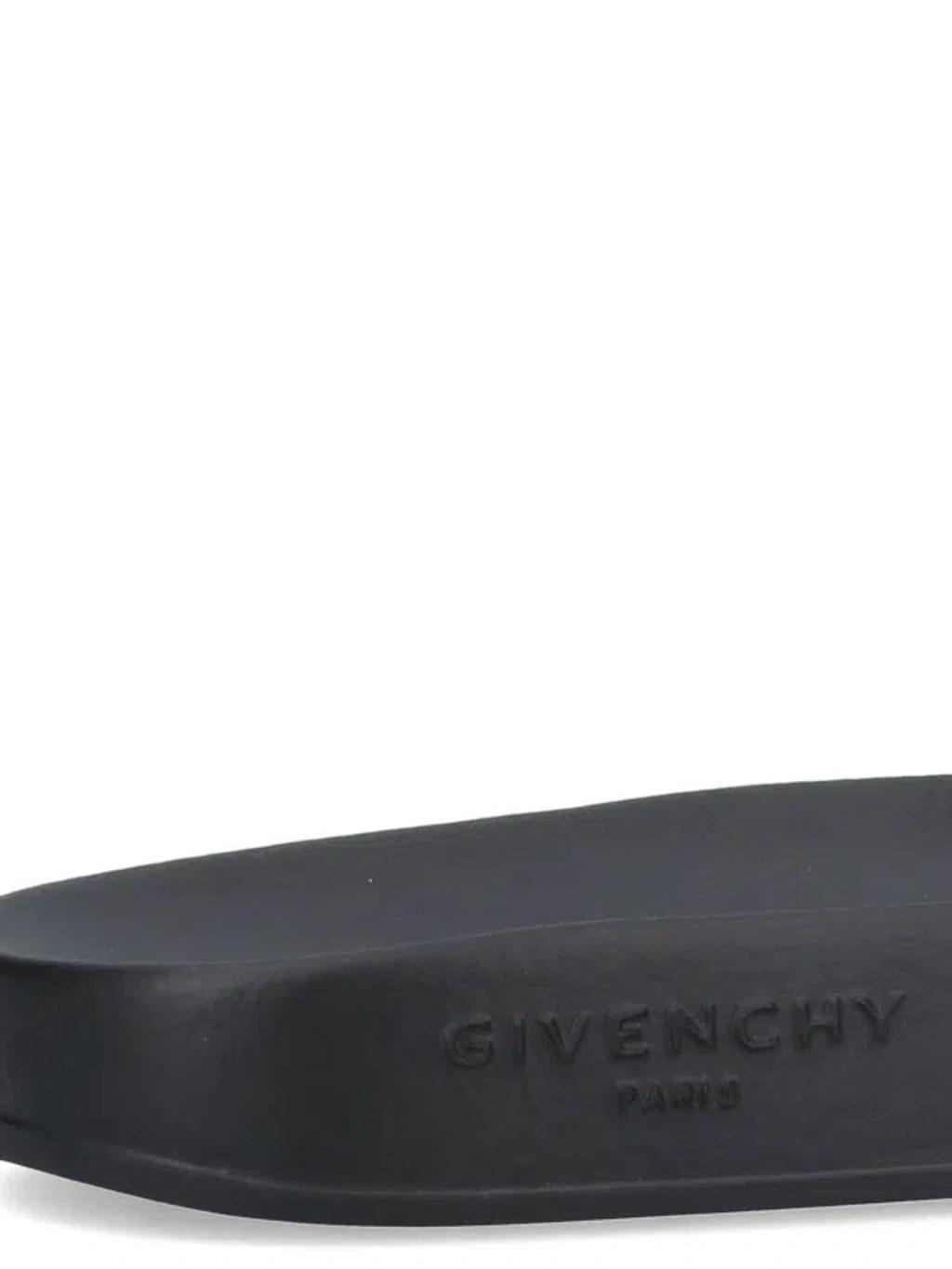 Black Logo-Print Pool Slides Product Image