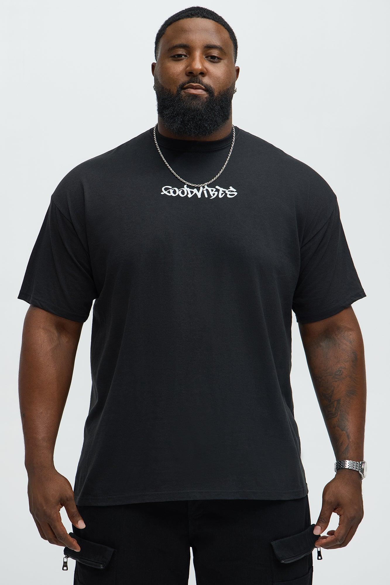 Good Vibes Broken Heart Short Sleeve Tee - Black Product Image