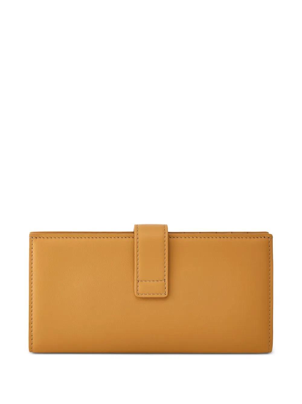 FERRAGAMO Hug Leather Wallet In Beige Product Image