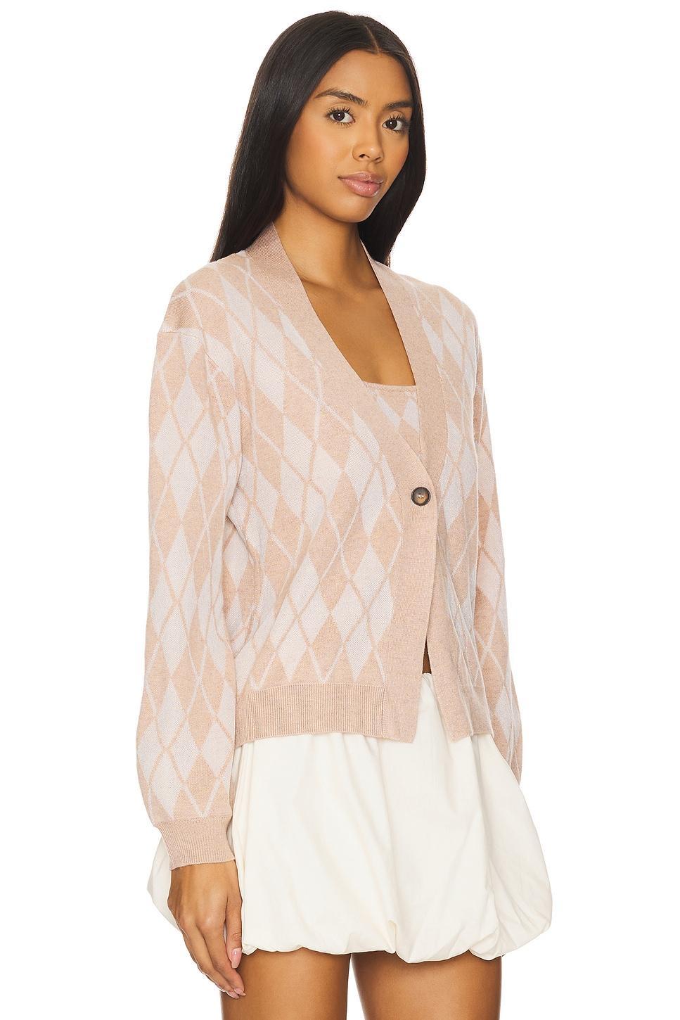 Cassidy Argyle Cardigan For Love & Lemons Product Image