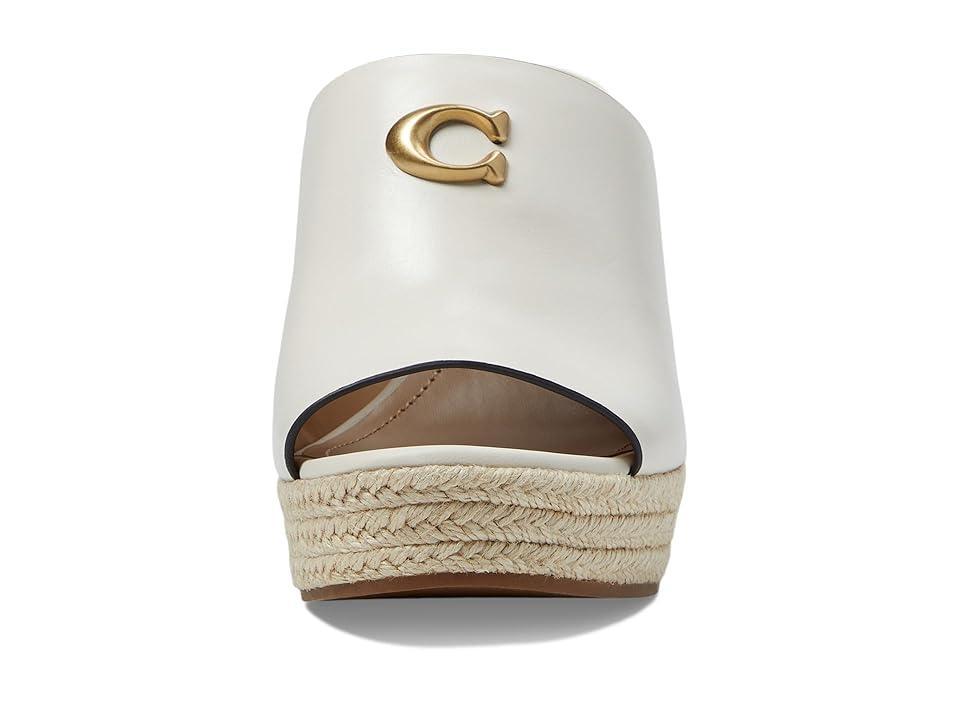 COACH Gloria Leather Wedge (Chalk) Women's Sandals Product Image