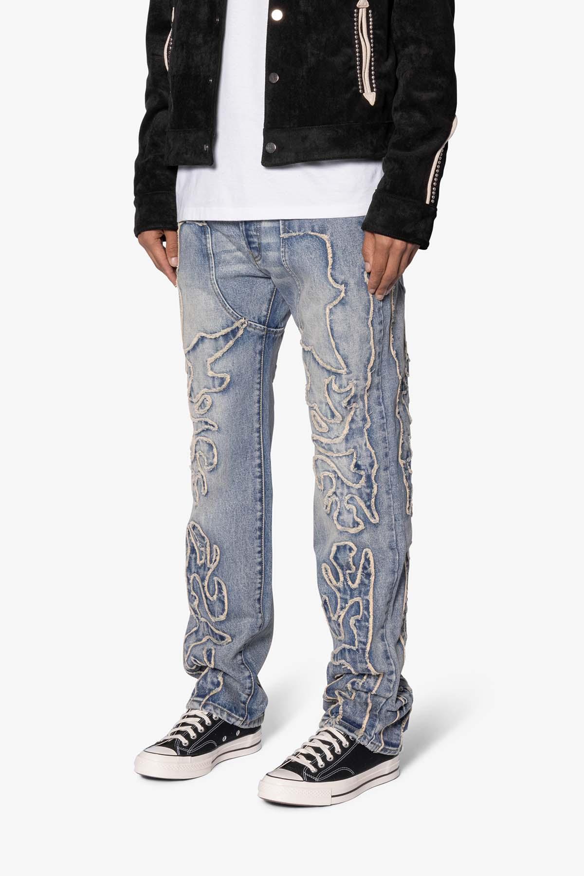 V691 Western Baggy Denim - Blue Product Image