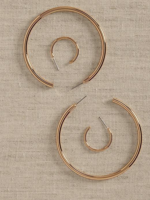 Basic Hoop Earrings (2 Pack) Product Image