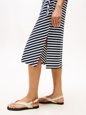 Stripe Side-Knot Midi Dress Product Image