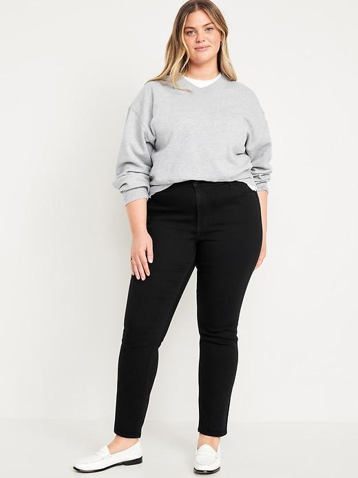 High-Waisted Wow Straight Ankle Jeans Product Image