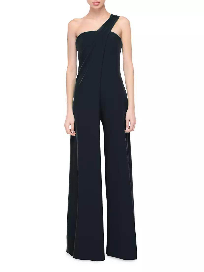 Crepe One-Shoulder Jumpsuit Product Image