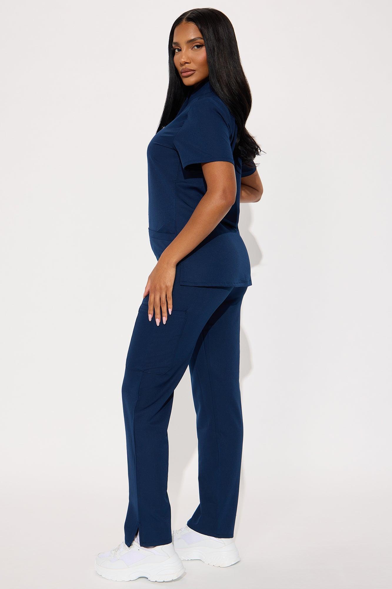 Ready For Anything 4 Way Stretch Uniform Scrub Pant Set - Navy Female Product Image