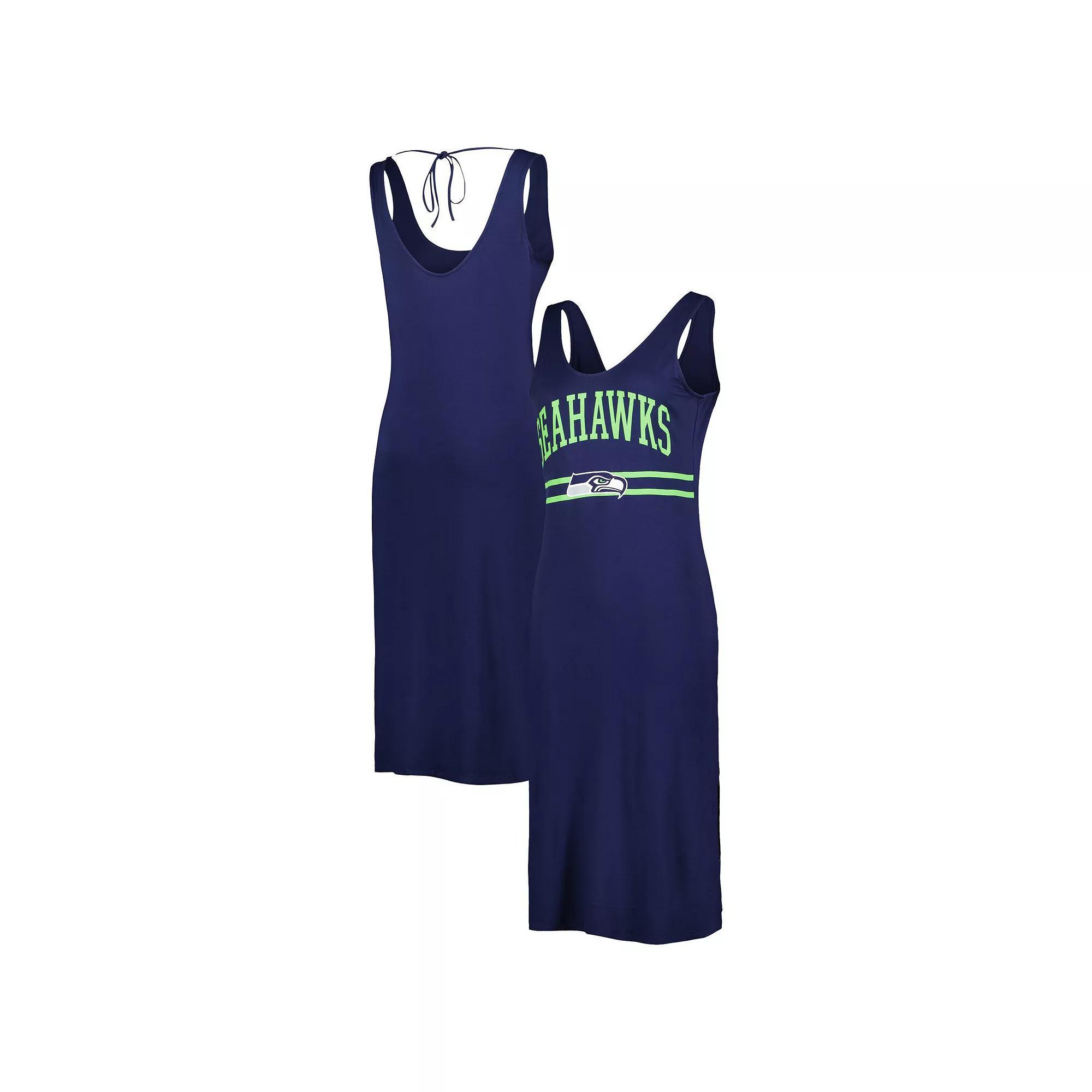 Women's G-III 4Her by Carl Banks College Navy Seattle Seahawks Training V-Neck Maxi Dress,  Product Image