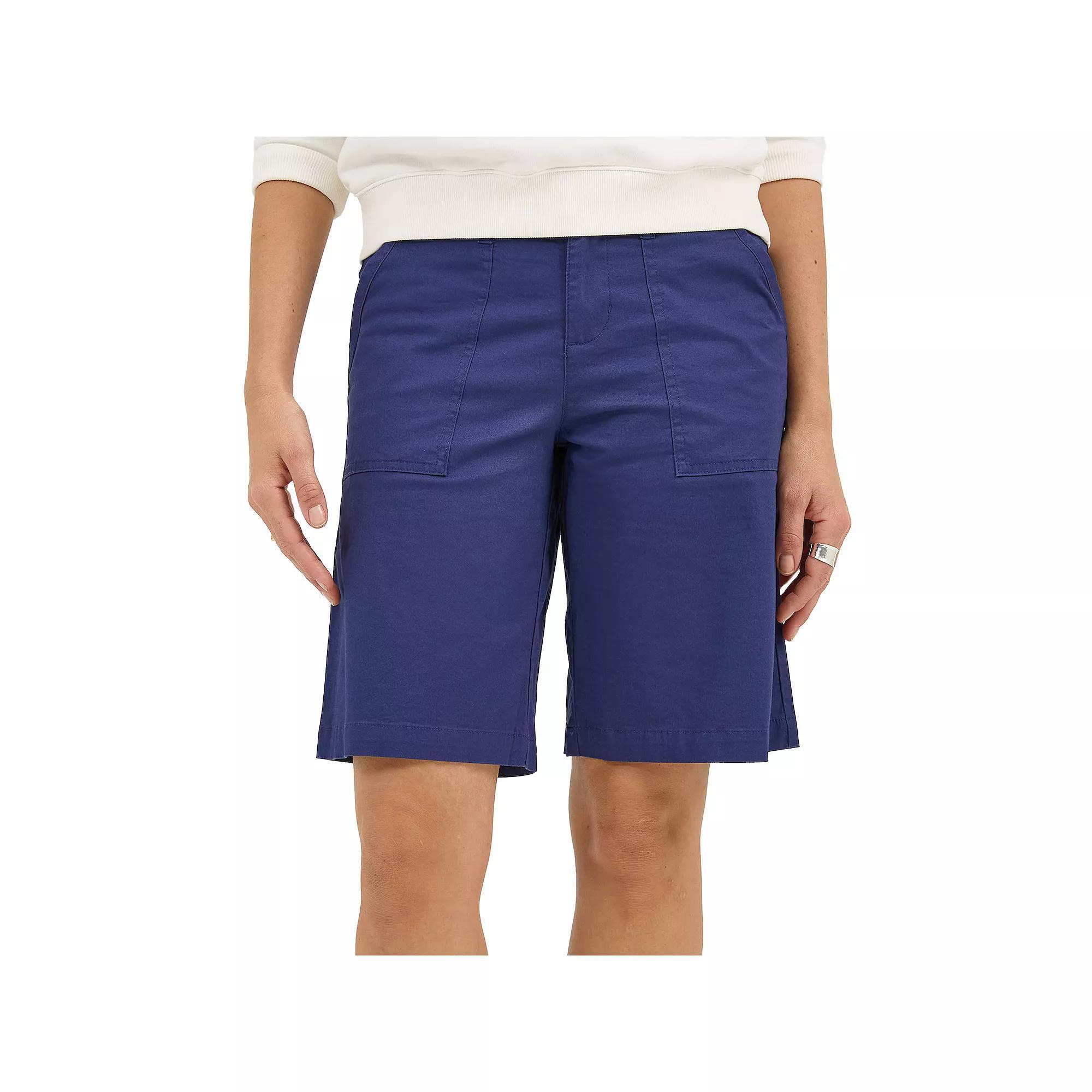 Women's Lee® Ultra Lux Comfort Flex to Go Utility Bermuda Shorts, Size: 8, Medieval Blue Product Image