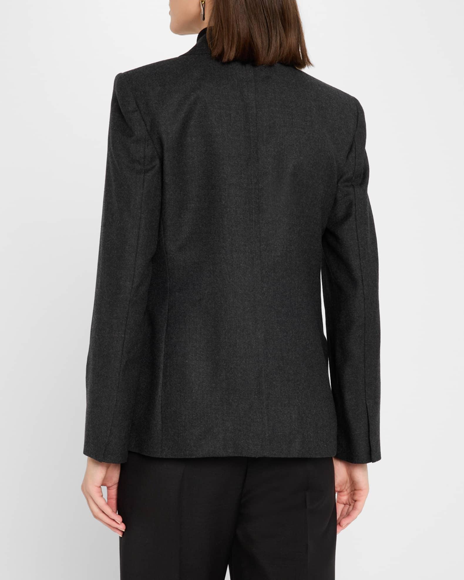 Tailored 2-Button Sleek Flannel Blazer  Product Image