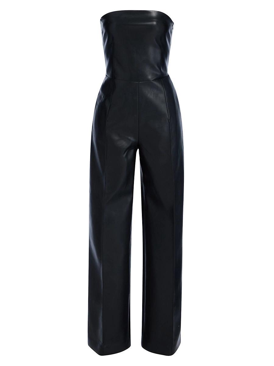 Womens Zoe Leather Jumpsuit Product Image