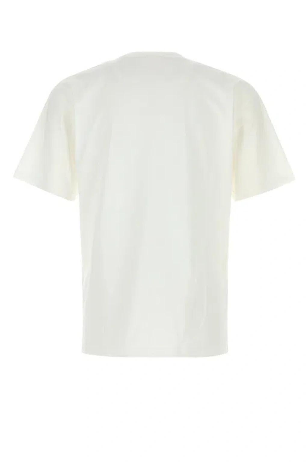 VALENTINO Mens Avorio Logo-print Crew-neck Cotton-jersey T-shirt Product Image