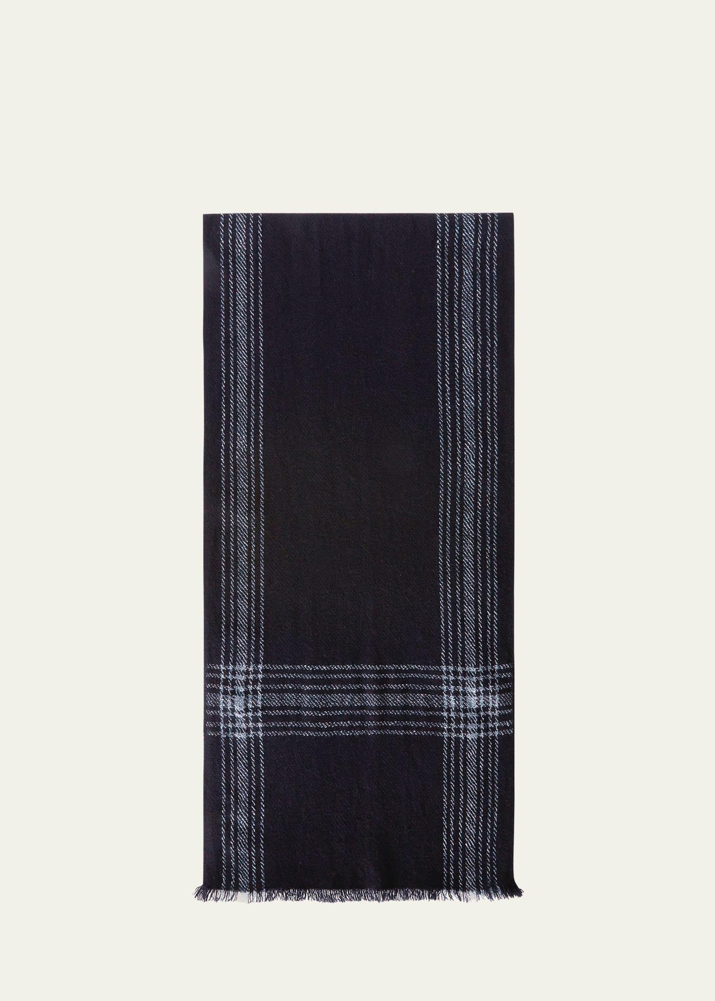 Mens Plaid Cashmere-Blend Scarf Product Image