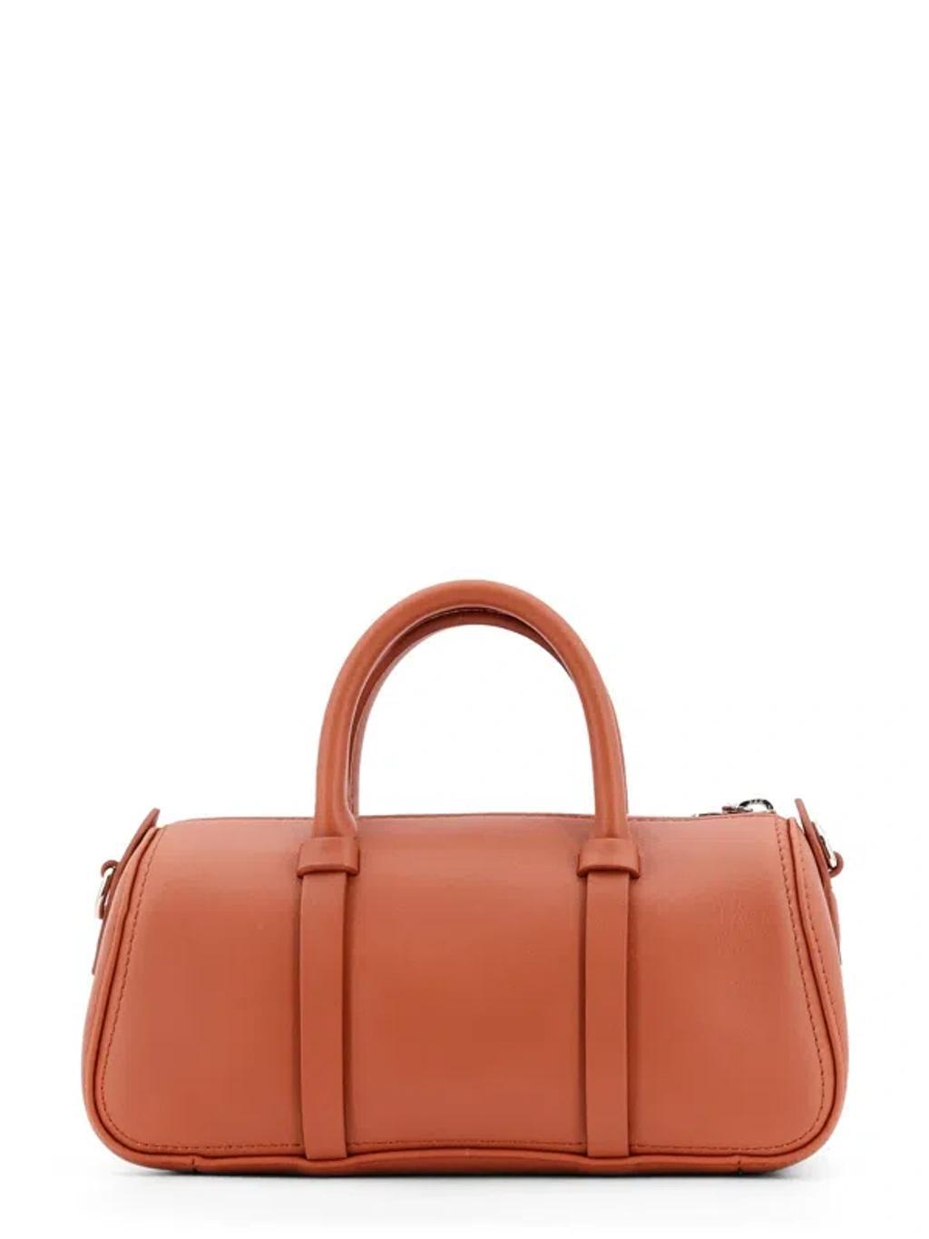 LONGCHAMP Leather Handbag With Removable Shoulder Strap In Saddle Brown Product Image