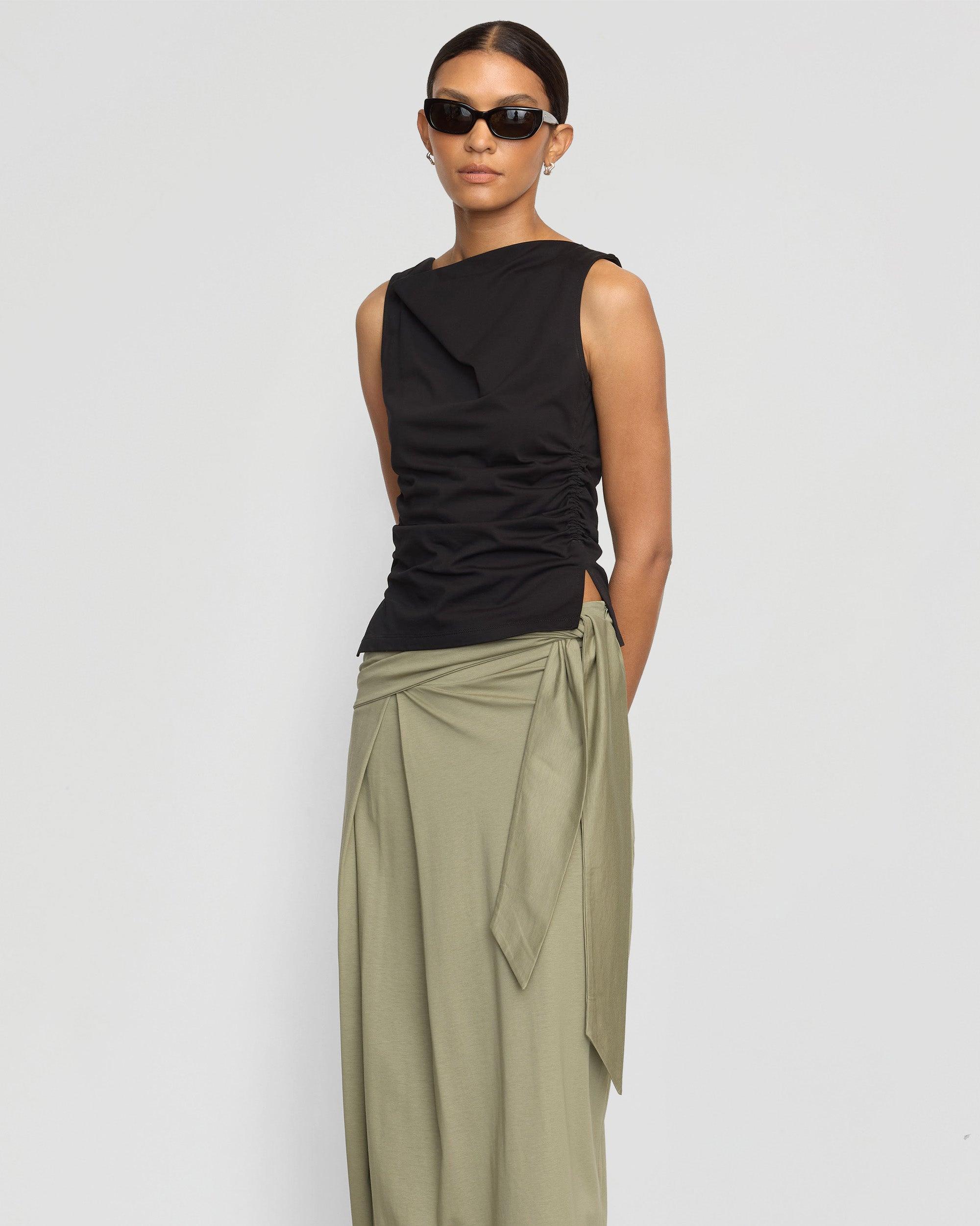 Elke Tie-Waist Maxi Skirt Product Image