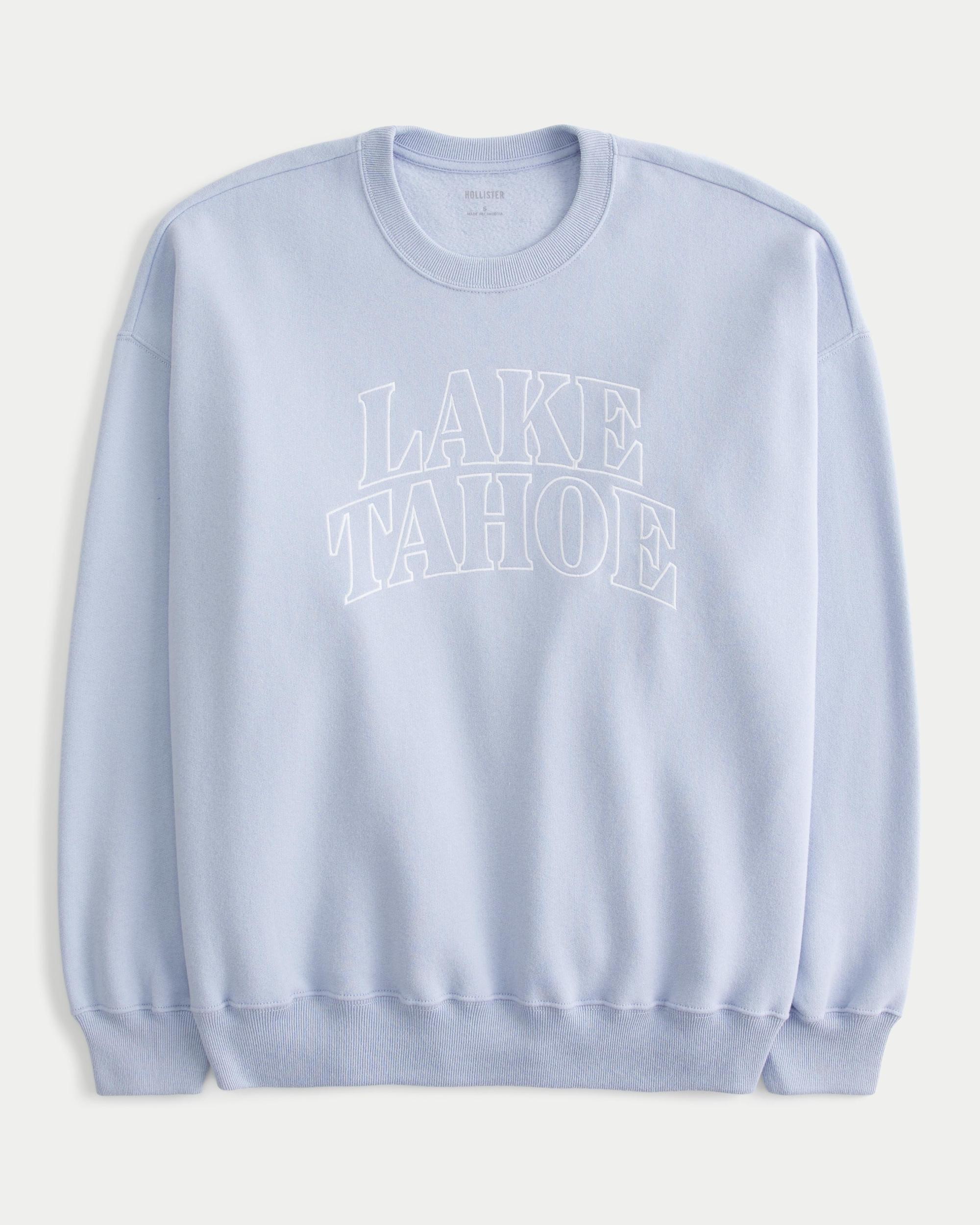 Oversized Lake Tahoe Graphic Crew Sweatshirt Product Image