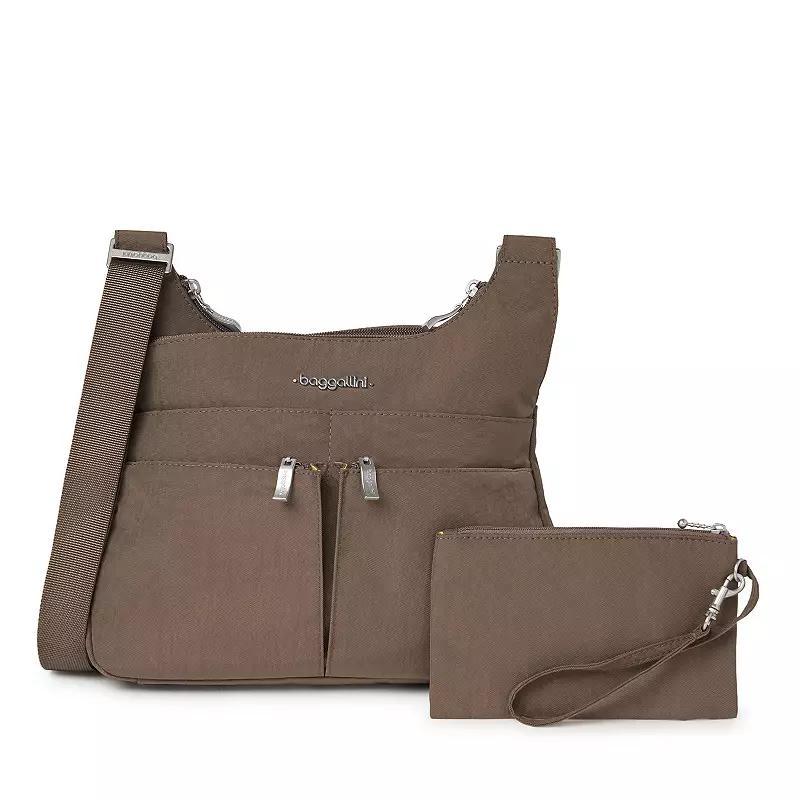 Women's Baggallini Cross Over Crossbody Bag with RFID Blocking Wristlet, Apple Product Image