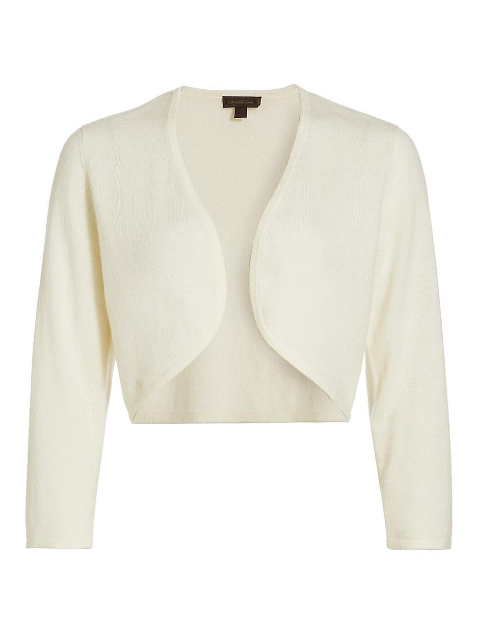 Womens COLLECTION Cashmere Cropped Open Bolero Cardigan Product Image