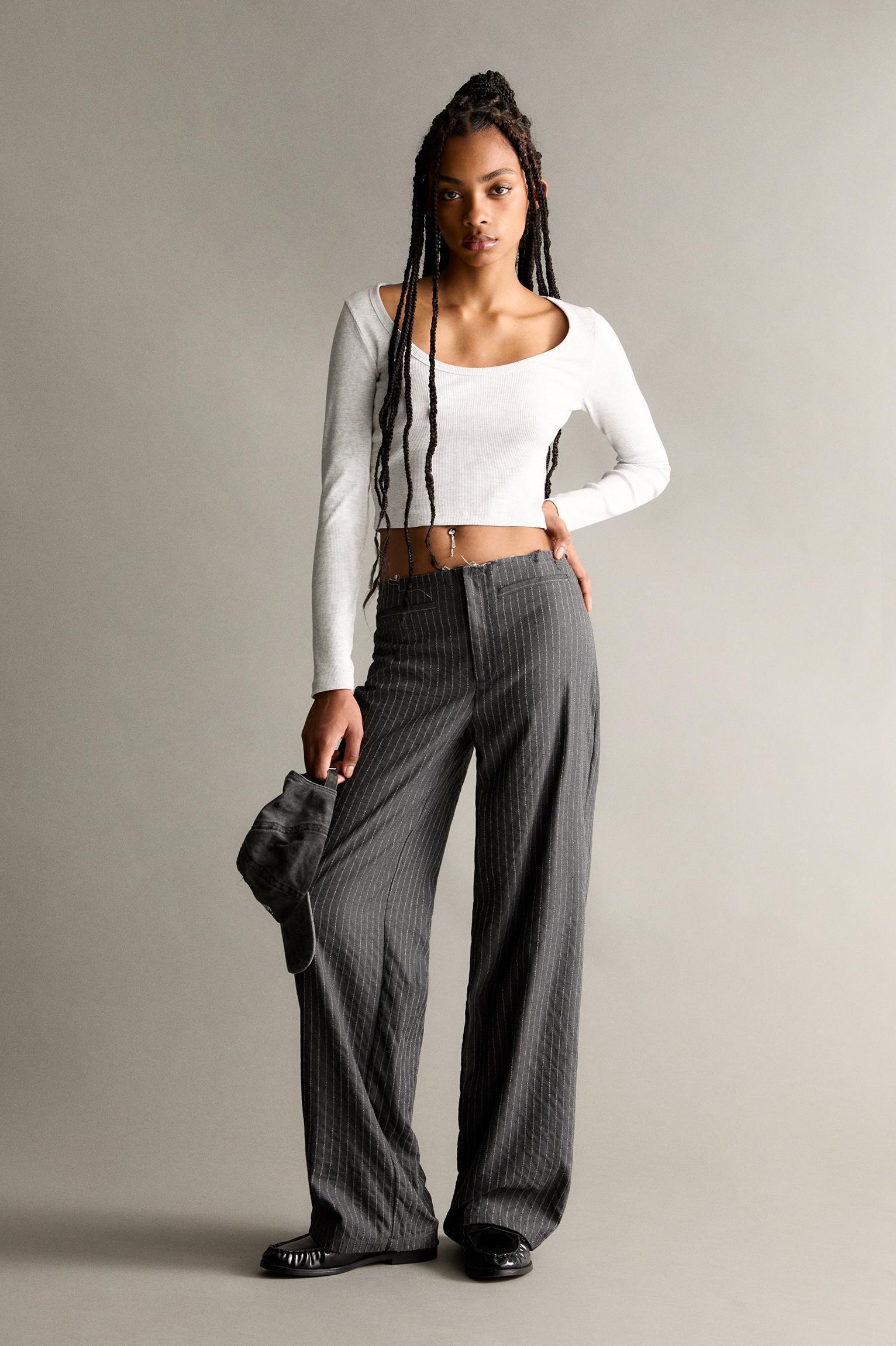 Ribbed long sleeve top Product Image