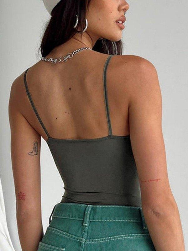 Solid Color Sleeveless Bodysuit Product Image
