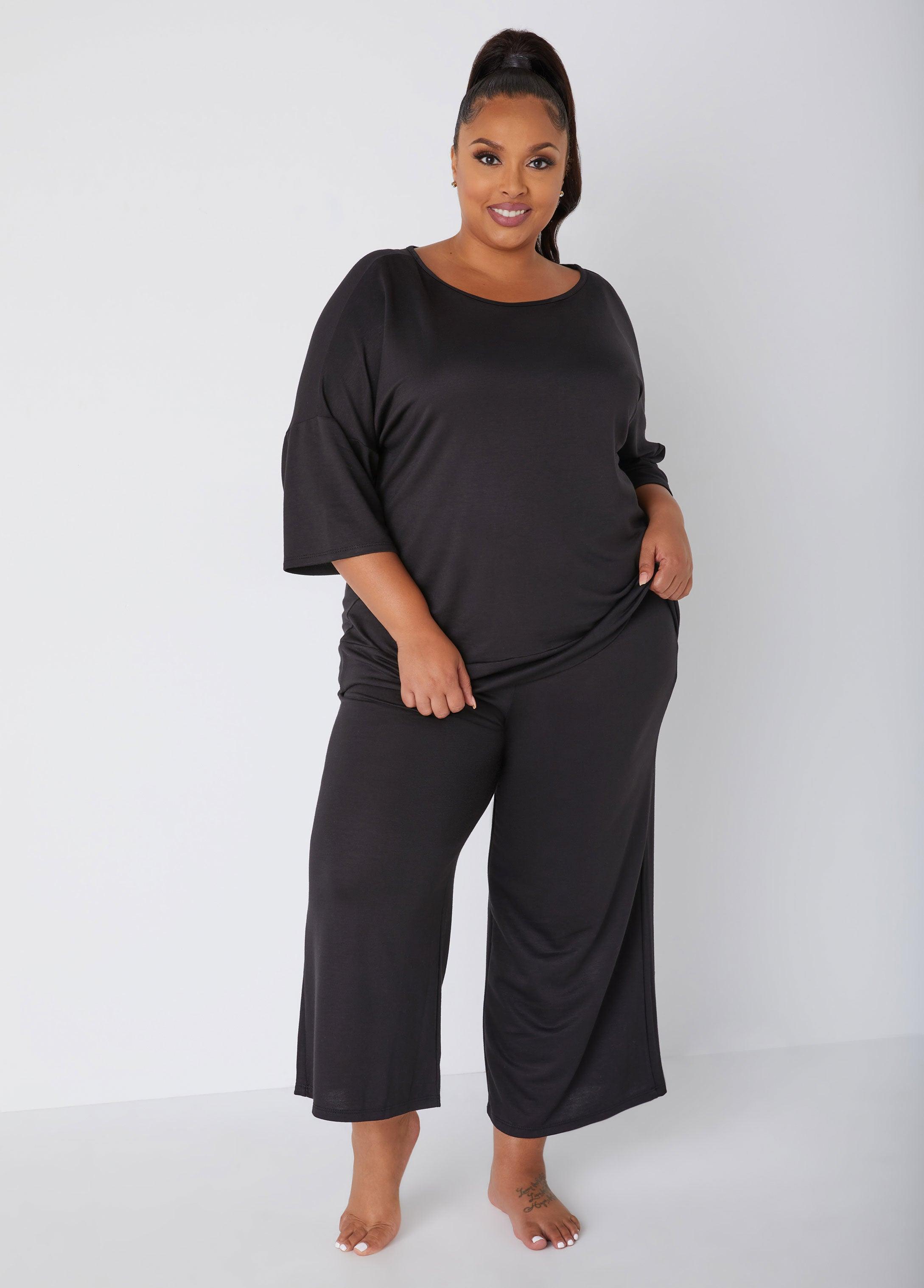 Plus Size Dolman Sleeved Lounge Tee Ashley Stewart Product Image