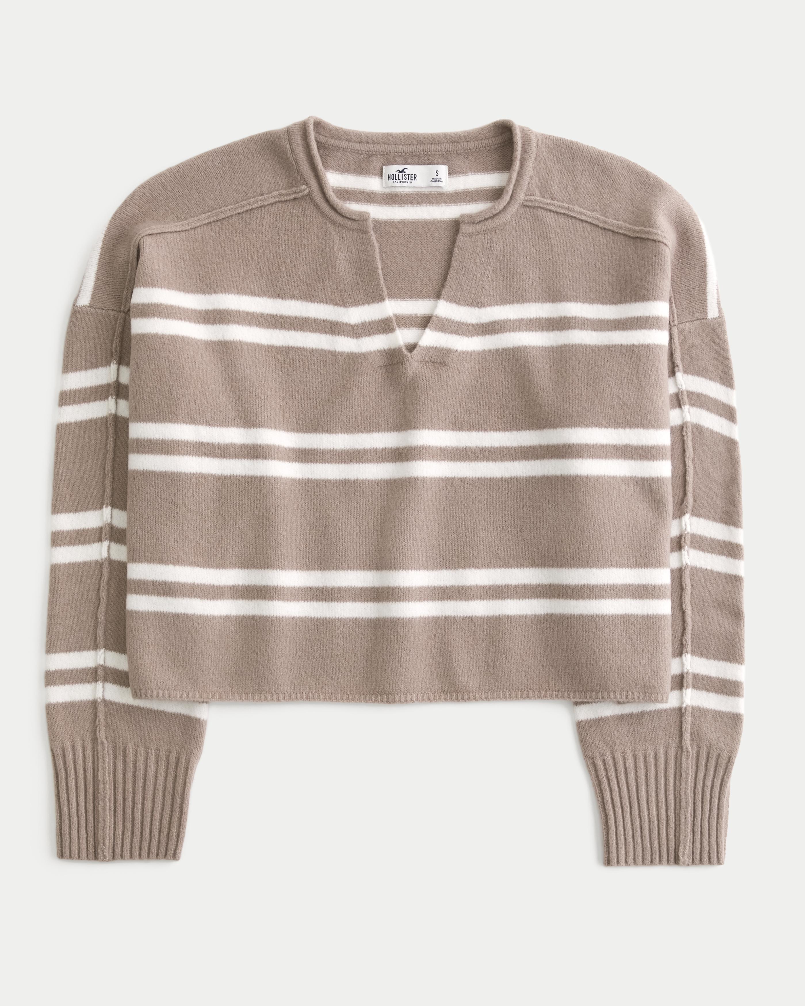 Hollister Comfy Cloud Boxy Notch-Neck Sweater Product Image